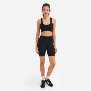 Mate the Label Organic Stretch Sports Bra & Biker Short Set XS
